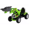 LEAN CARS Trator a Bateria com Caixa Traseira, Escavadora, Verde 3404