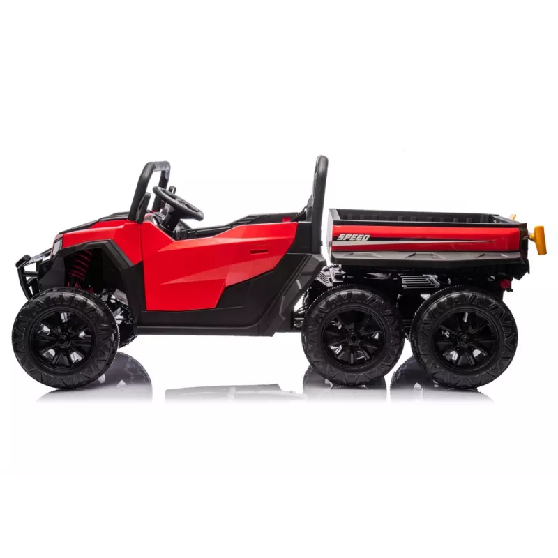 LEAN CARS Veículo a bateria 6 rodas XB-1038A 4x4 24V Vermelho