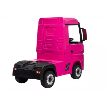 LEAN CARS Carro a Bateria Mercedes Actros Camião Rosa 4x4 com MP3 LED Piloto