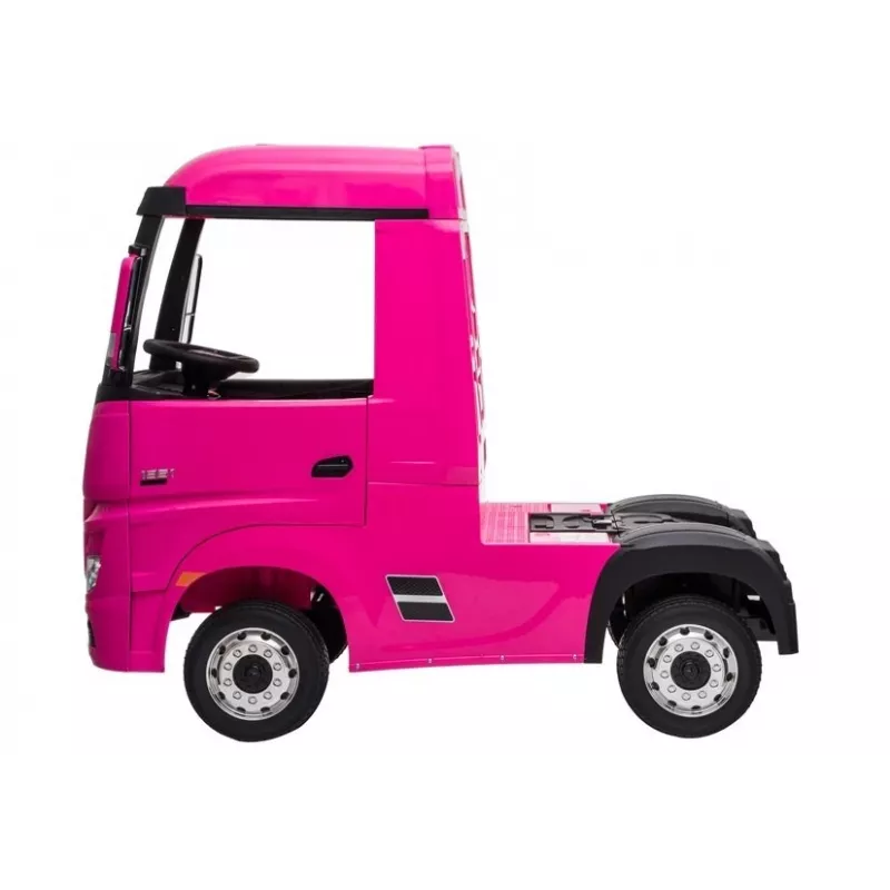 LEAN CARS Carro a Bateria Mercedes Actros Camião Rosa 4x4 com MP3 LED Piloto