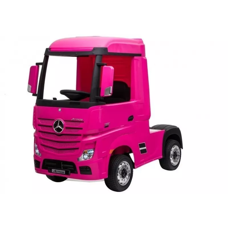 LEAN CARS Carro a Bateria Mercedes Actros Camião Rosa 4x4 com MP3 LED Piloto