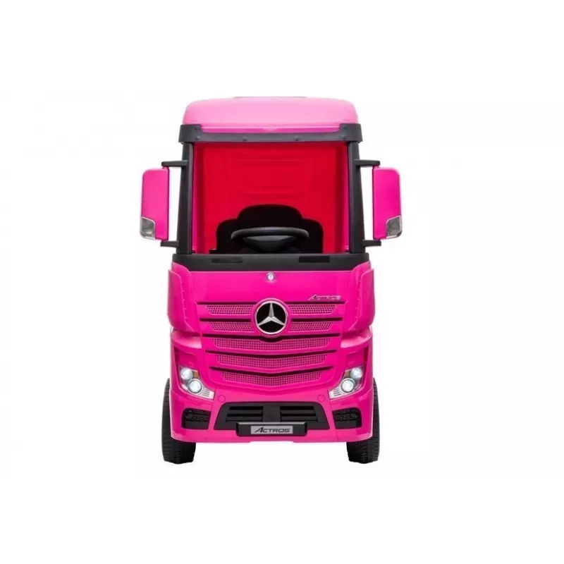 LEAN CARS Carro a Bateria Mercedes Actros Camião Rosa 4x4 com MP3 LED Piloto