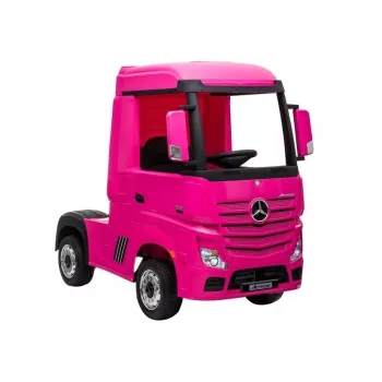 LEAN CARS Carro a Bateria Mercedes Actros Camião Rosa 4x4 com MP3 LED Piloto