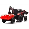 LEAN CARS Escavadora a Bateria com Atrelado SX2068 Vermelho