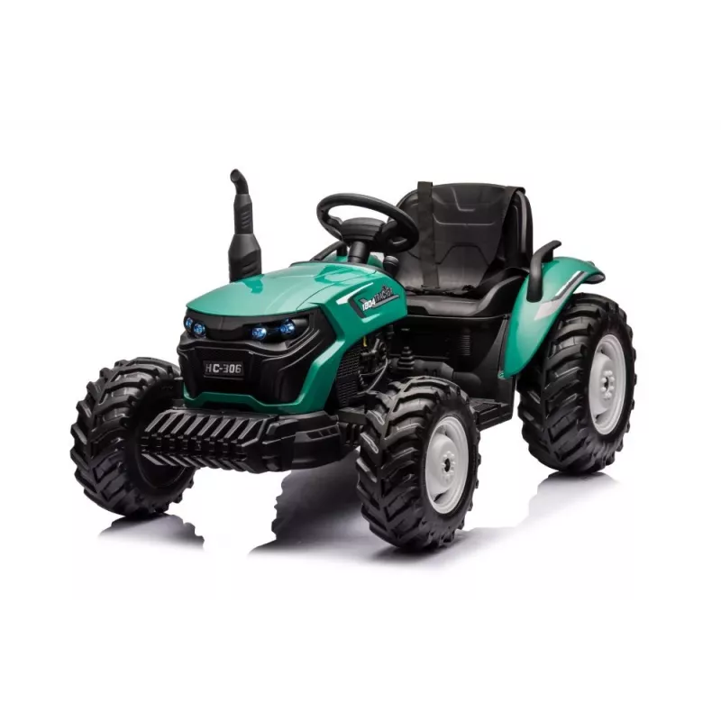 LEAN CARS Trator de pedais a bateria HC-306 verde-escuro 24V