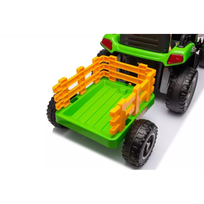 LEAN CARS Trator com bateria BBH-030 Verde 12V trator de passeio com comando remoto parental