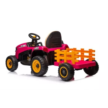 LEAN CARS Trator a bateria BBH-030 rosa