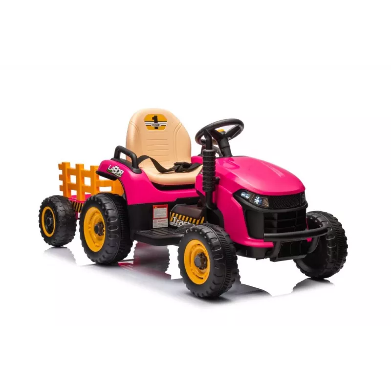 LEAN CARS Trator a bateria BBH-030 rosa