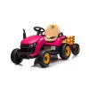 LEAN CARS Trator a bateria BBH-030 rosa