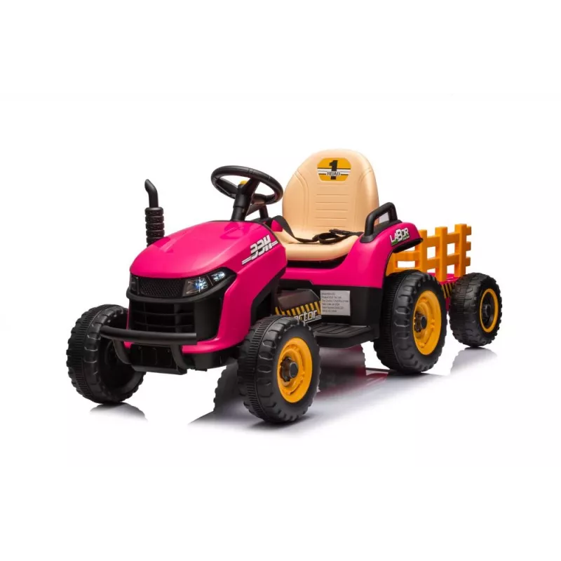 LEAN CARS Trator a bateria BBH-030 rosa
