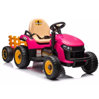 LEAN CARS Trator a bateria BBH-030 rosa