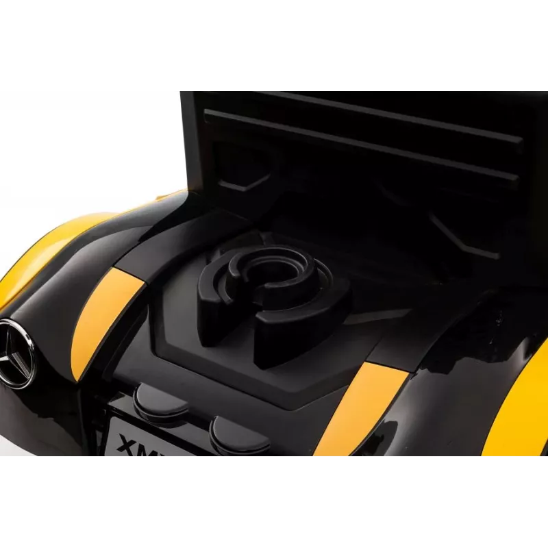 LEAN CARS Camião a Bateria Mercedes XMX622 Amarelo Luzes LED
