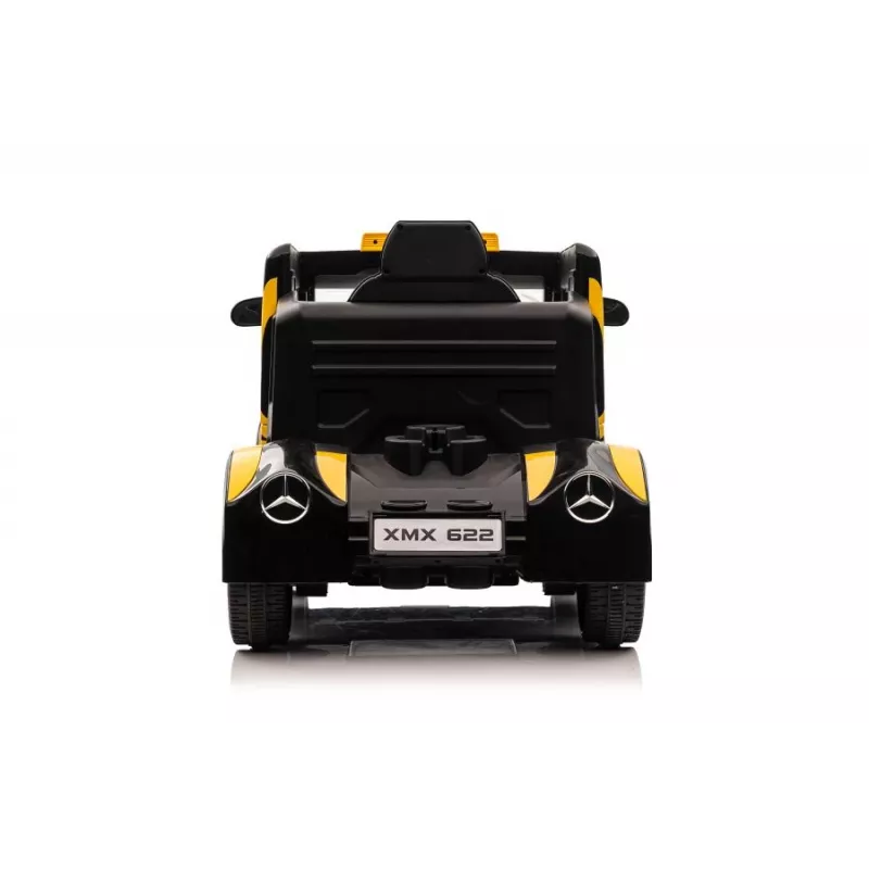 LEAN CARS Camião a Bateria Mercedes XMX622 Amarelo Luzes LED