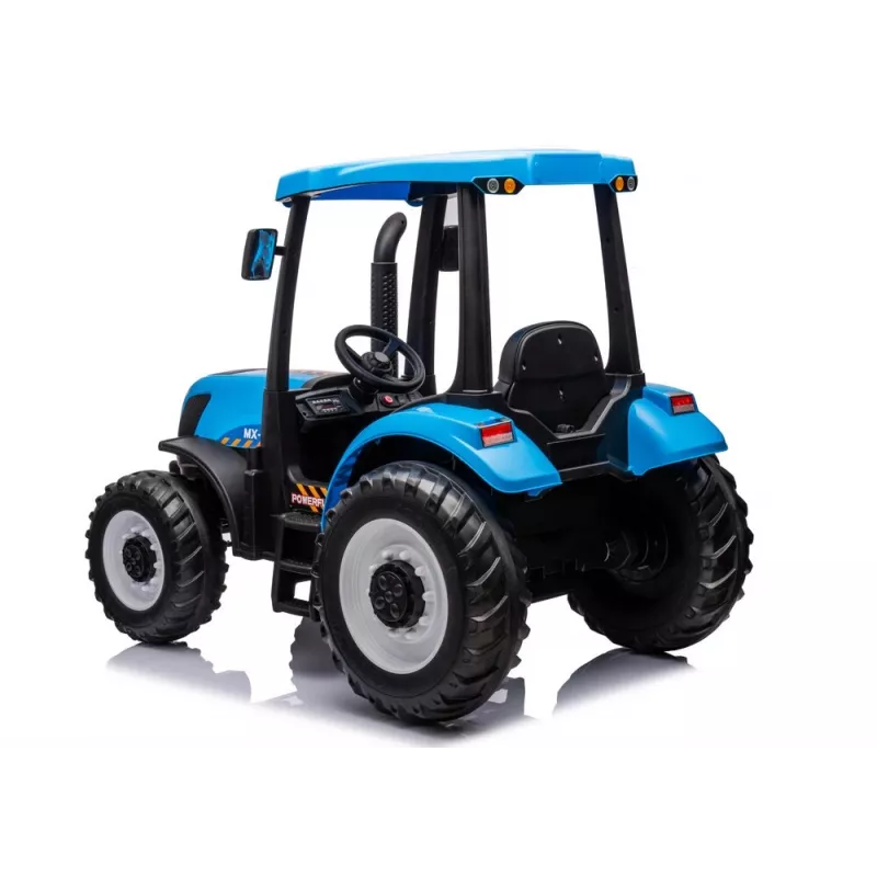 Lean Toys A011 trator a bateria 24V brinquedo de montar, motores 2x200W, telecomando 2,4G, faróis, azul