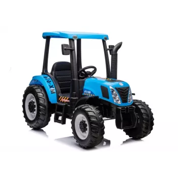 LEAN CARS trator a bateria A011 24V azul – carro elétrico para criança com 2 motores de 200W, comando, luzes LED, Bluetooth