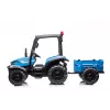 LEAN CARS Trator com bateria BLT-206 azul 12V trator de passeio com atrelado e comando
