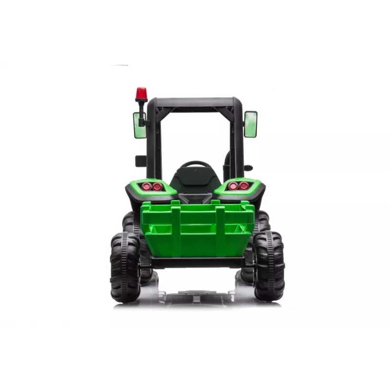 LEAN CARS trator a bateria BLT-206 verde com atrelado removível, veículo para criança 12V para 3-8 anos, 2x45W, rodas EVA, comando