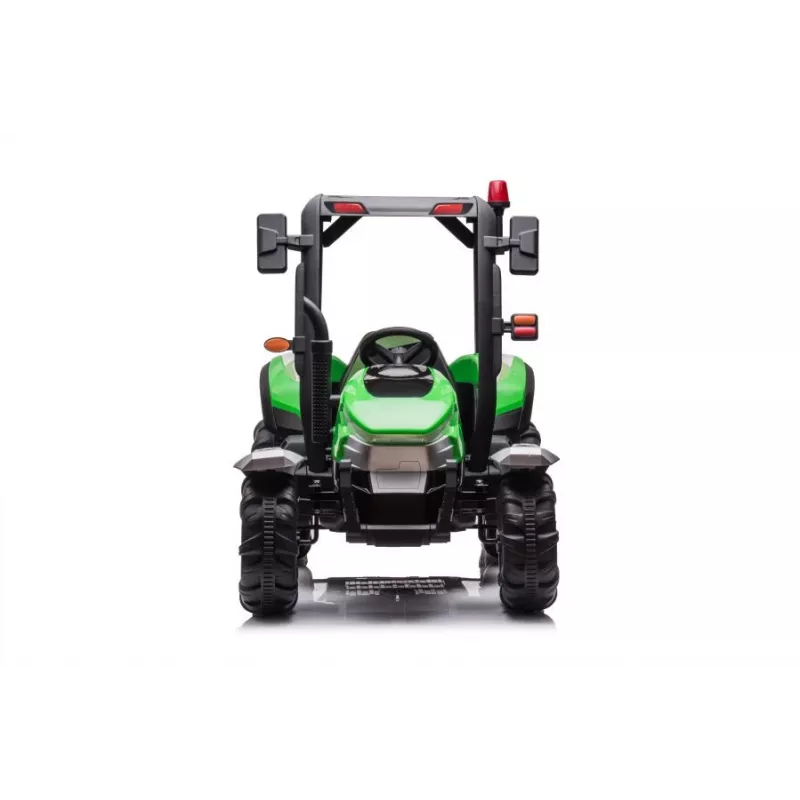 LEAN CARS trator a bateria BLT-206 verde com atrelado removível, veículo para criança 12V para 3-8 anos, 2x45W, rodas EVA, comando
