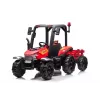 LEAN CARS trator a bateria BLT-206 vermelho, 12V 7Ah, 2x35W, carro elétrico para criança com comando e atrelado