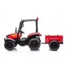 LEAN CARS trator a bateria BLT-206 vermelho, 12V 7Ah, 2x35W, carro elétrico para criança com comando e atrelado