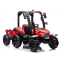 LEAN CARS trator a bateria BLT-206 vermelho, 12V 7Ah, 2x35W, carro elétrico para criança com comando e atrelado