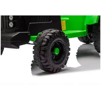 LEAN CARS CH9959B Trator a bateria com atrelado Verde-claro 24V