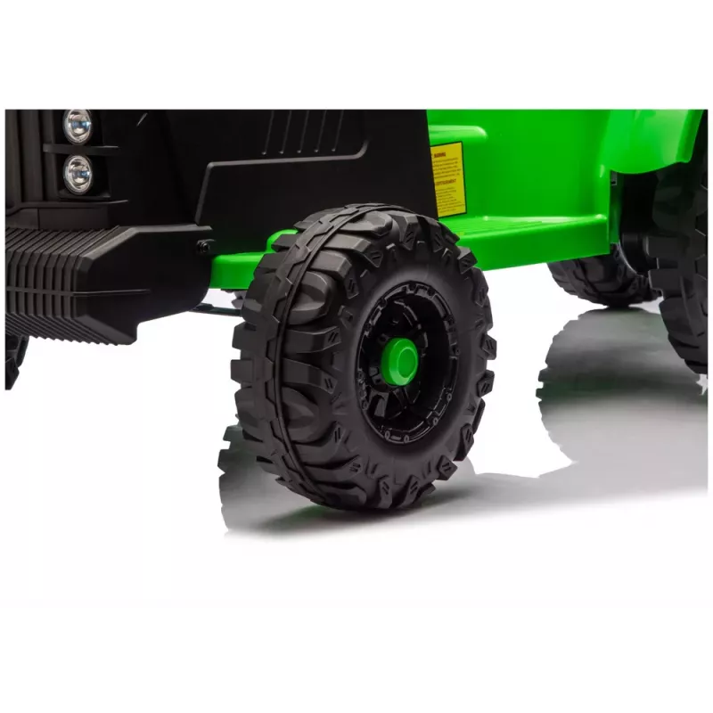 LEAN CARS CH9959B Trator a bateria com atrelado Verde-claro 24V