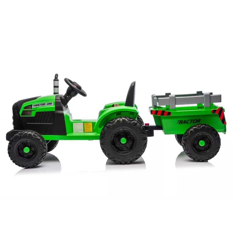 LEAN CARS CH9959B Trator a bateria com atrelado Verde-claro 24V
