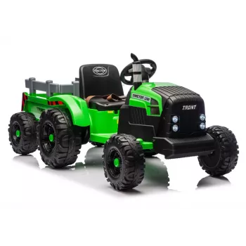 LEAN CARS CH9959B Trator a bateria com atrelado Verde-claro 24V