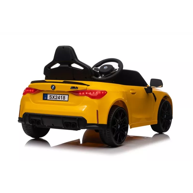 LEAN CARS Carro Elétrico para Crianças BMW M4 Amarelo
