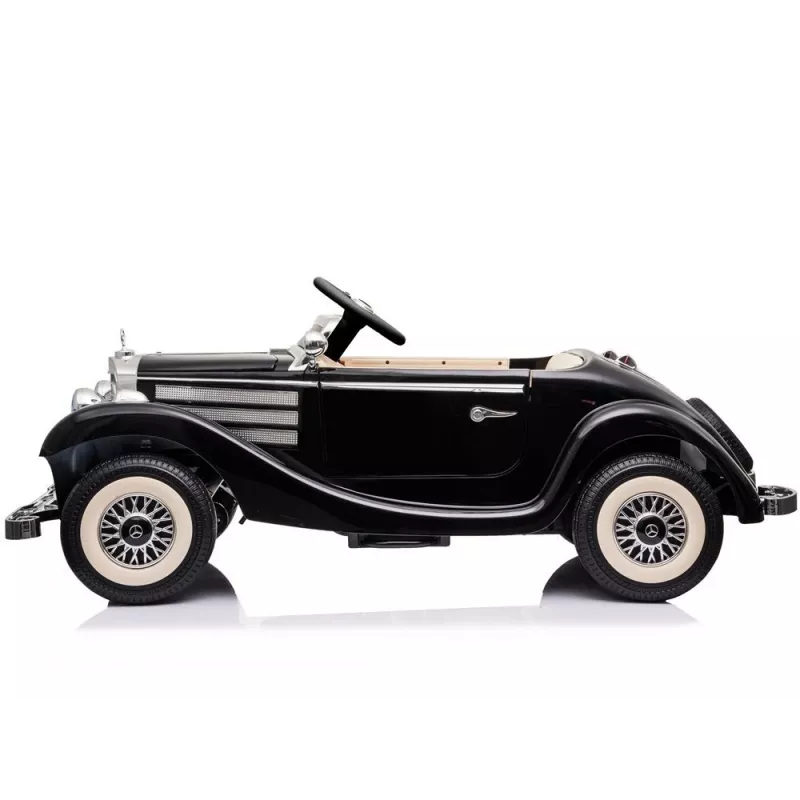 LEAN CARS Carro Elétrico para Crianças Mercedes 540K Classic Premium Luzes LED MP3 Preto