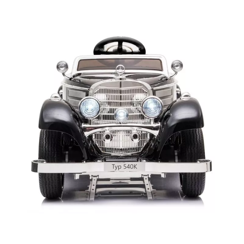 LEAN CARS Carro Elétrico para Crianças Mercedes 540K Classic Premium Luzes LED MP3 Preto
