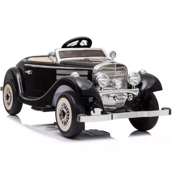 LEAN CARS Carro Elétrico para Crianças Mercedes 540K Classic Premium Luzes LED MP3 Preto