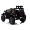 LEAN CARS Jeep elétrico para criança BRD-7588 com luzes LED, MP3, comando, preto 4x4