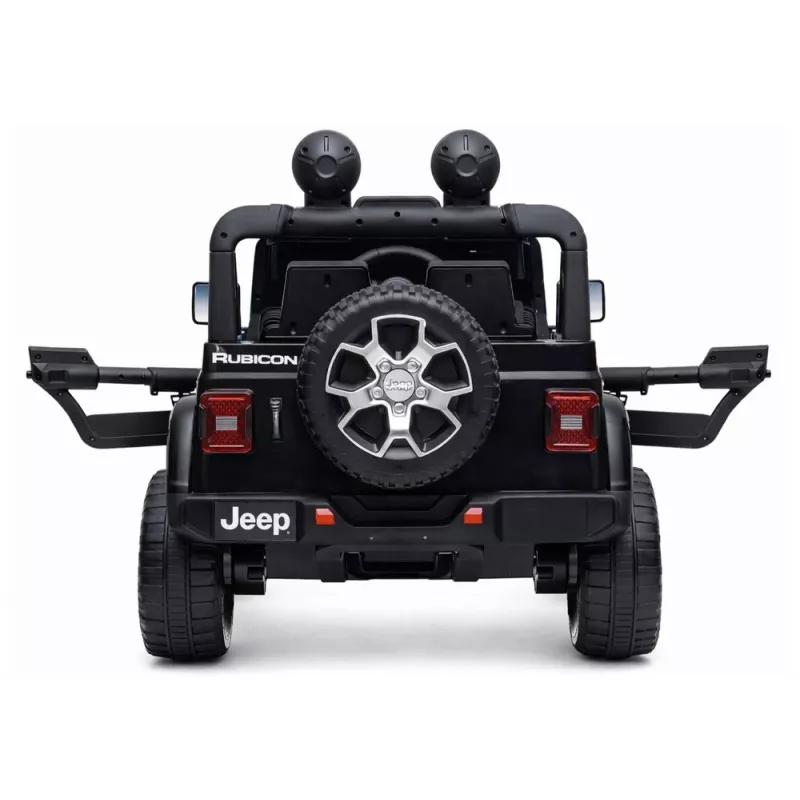 LEAN CARS Jeep Rubicon 4x4 Elétrico a Bateria Preto