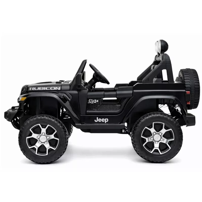 LEAN CARS Jeep Rubicon 4x4 Elétrico a Bateria Preto