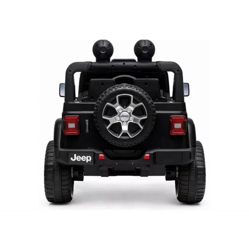 LEAN CARS Jeep Rubicon 4x4 Elétrico a Bateria Preto