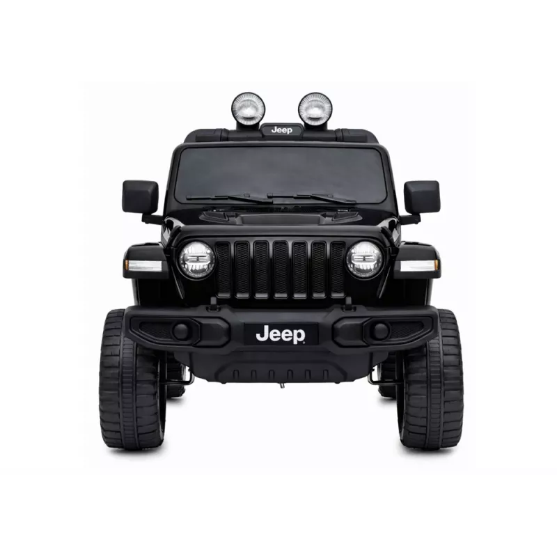 LEAN CARS Jeep Rubicon 4x4 Elétrico a Bateria Preto