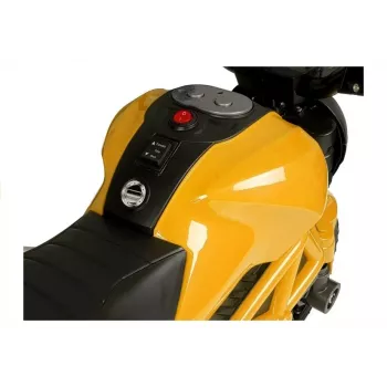 LEAN CARS Mota Elétrica para Crianças GTM1188 Amarelo Luz LED