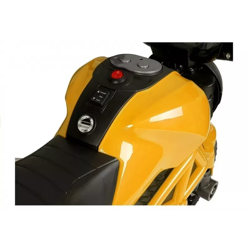 LEAN CARS Mota Elétrica para Crianças GTM1188 Amarelo Luz LED