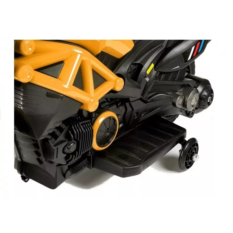 LEAN CARS Mota Elétrica para Crianças GTM1188 Amarelo Luz LED