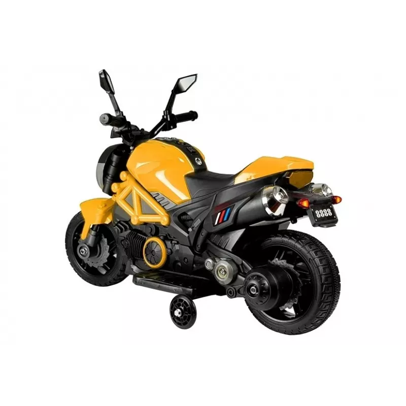 LEAN CARS Mota Elétrica para Crianças GTM1188 Amarelo Luz LED