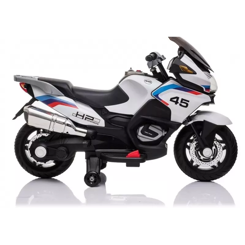 LEAN CARS Mota Elétrica a Bateria XMX609 Branco com MP3 e Luzes LED