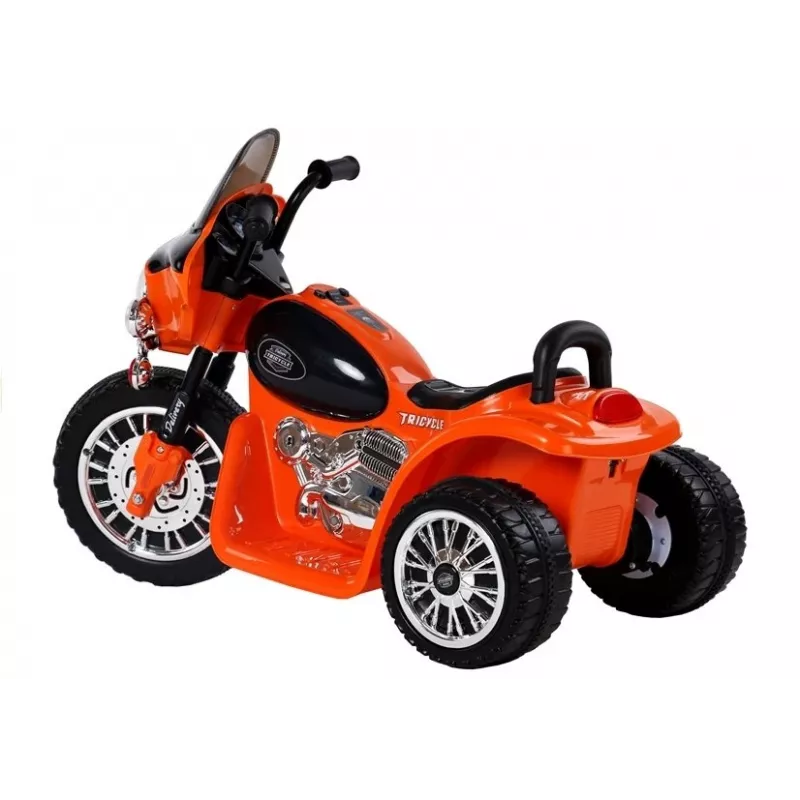 LEAN CARS Mota Elétrica a Bateria JT568 Polícia Laranja LED