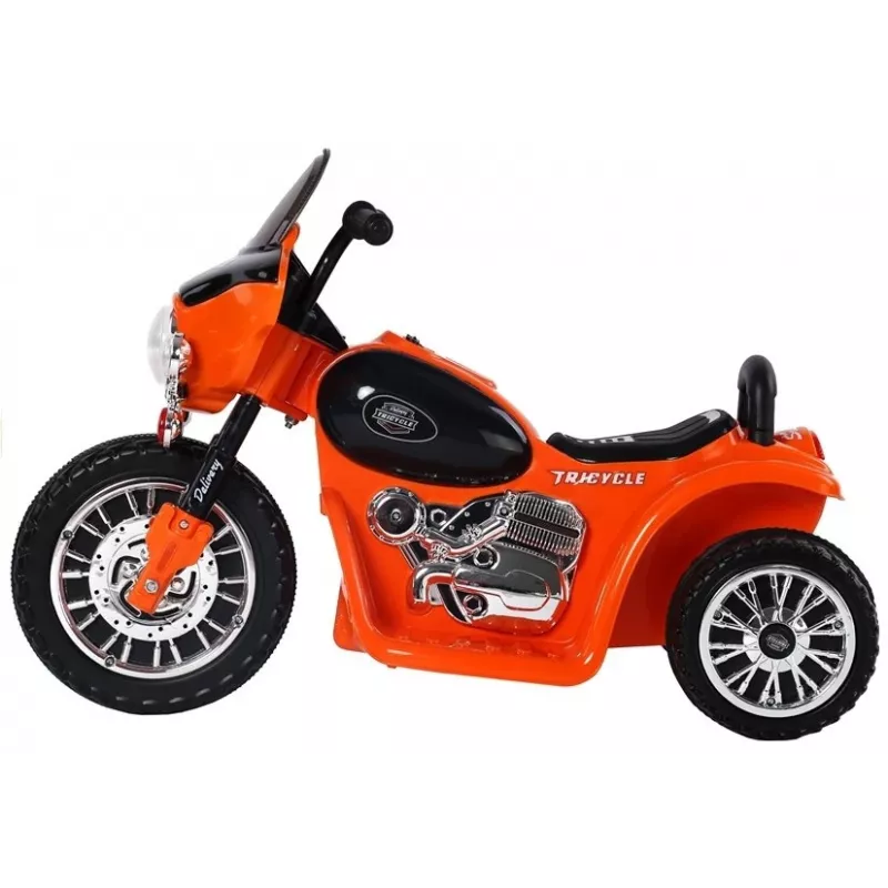 LEAN CARS Mota Elétrica a Bateria JT568 Polícia Laranja LED