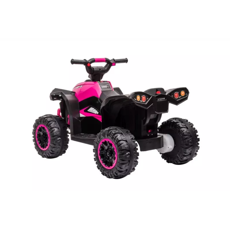 LEAN CARS quadriciclo elétrico para criança HL568 rosa – ATV infantil 12V 2x30W com música, luzes LED, capacidade de carga 30 kg