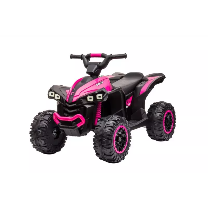 LEAN CARS quadriciclo elétrico para criança HL568 rosa – ATV infantil 12V 2x30W com música, luzes LED, capacidade de carga 30 kg