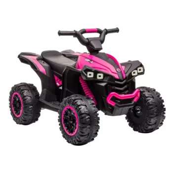 LEAN CARS quadriciclo elétrico para criança HL568 rosa – ATV infantil 12V 2x30W com música, luzes LED, capacidade de carga 30 kg