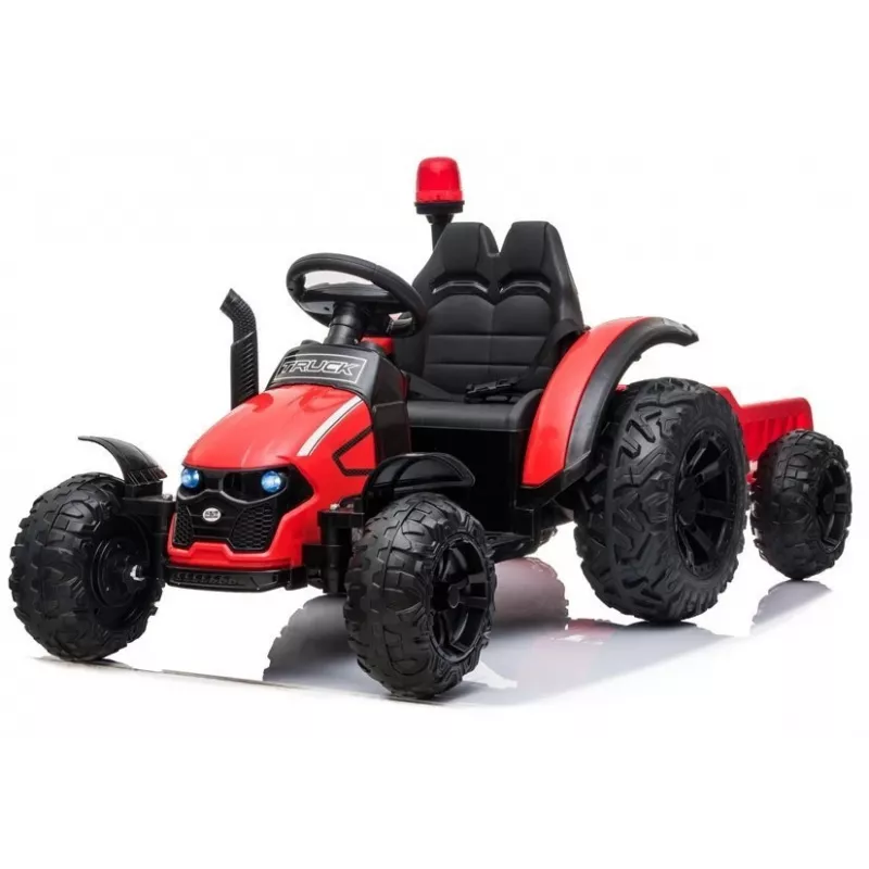 LEAN CARS Trator Elétrico HZB-200 com Atrelado Vermelho