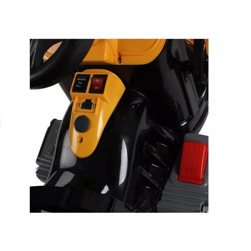 LEAN CARS Trator Elétrico para Montar com Escavadora de Pá Laranja